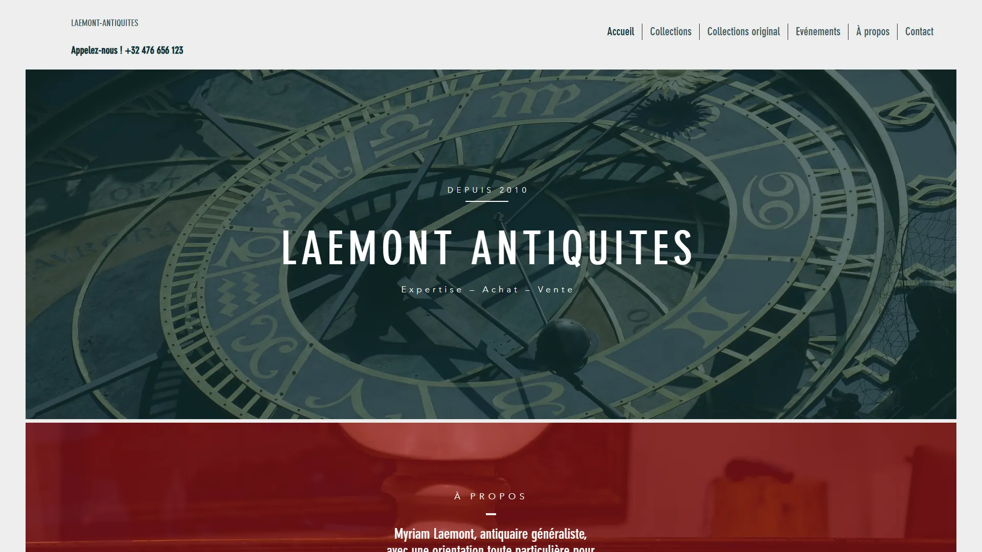 Laemont Antiquités – Showcase website
